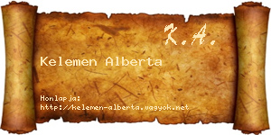 Kelemen Alberta névjegykártya