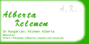 alberta kelemen business card